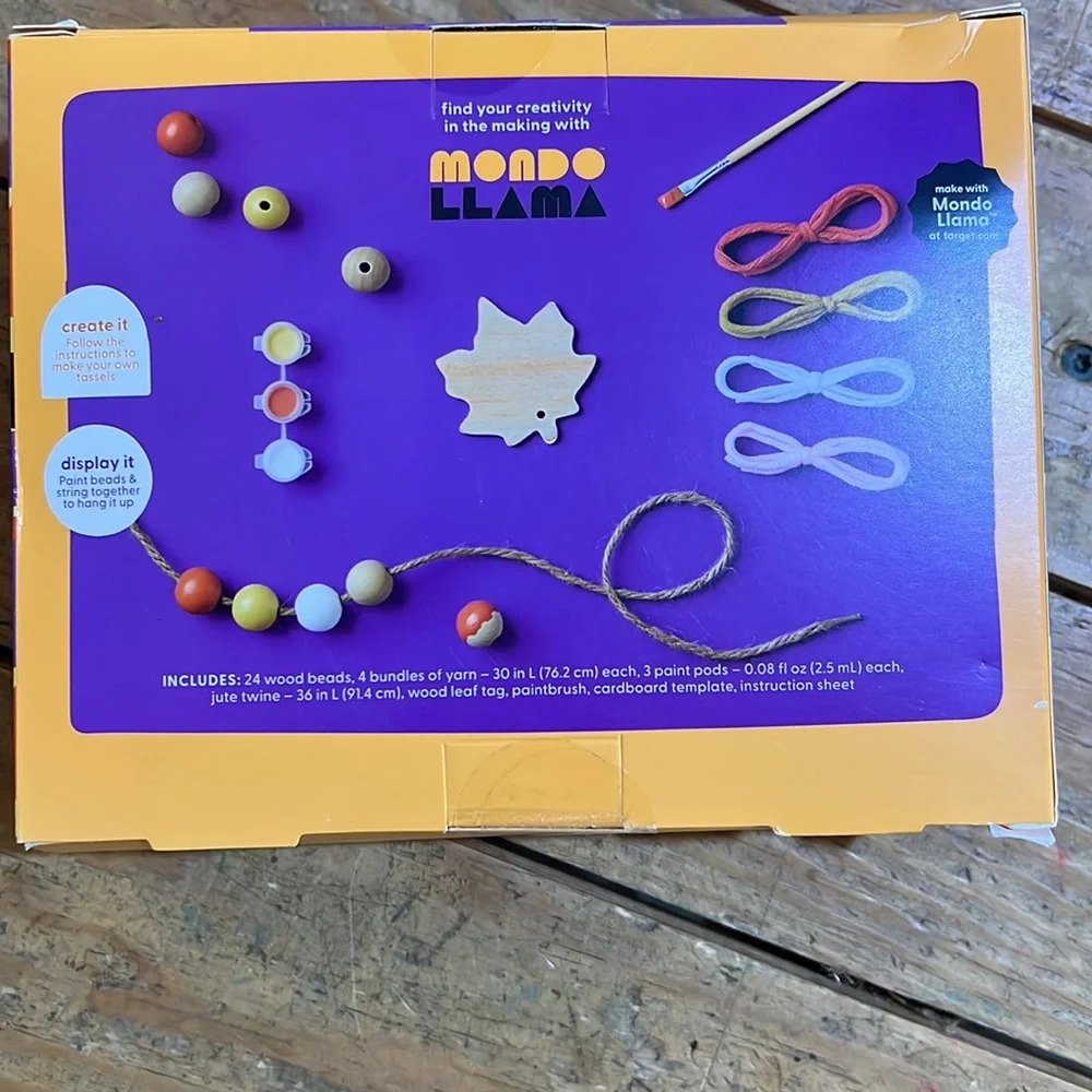 Mondo Llama Create-your-own- Wooden Garland Kit Fall Craft Nature Craft Target